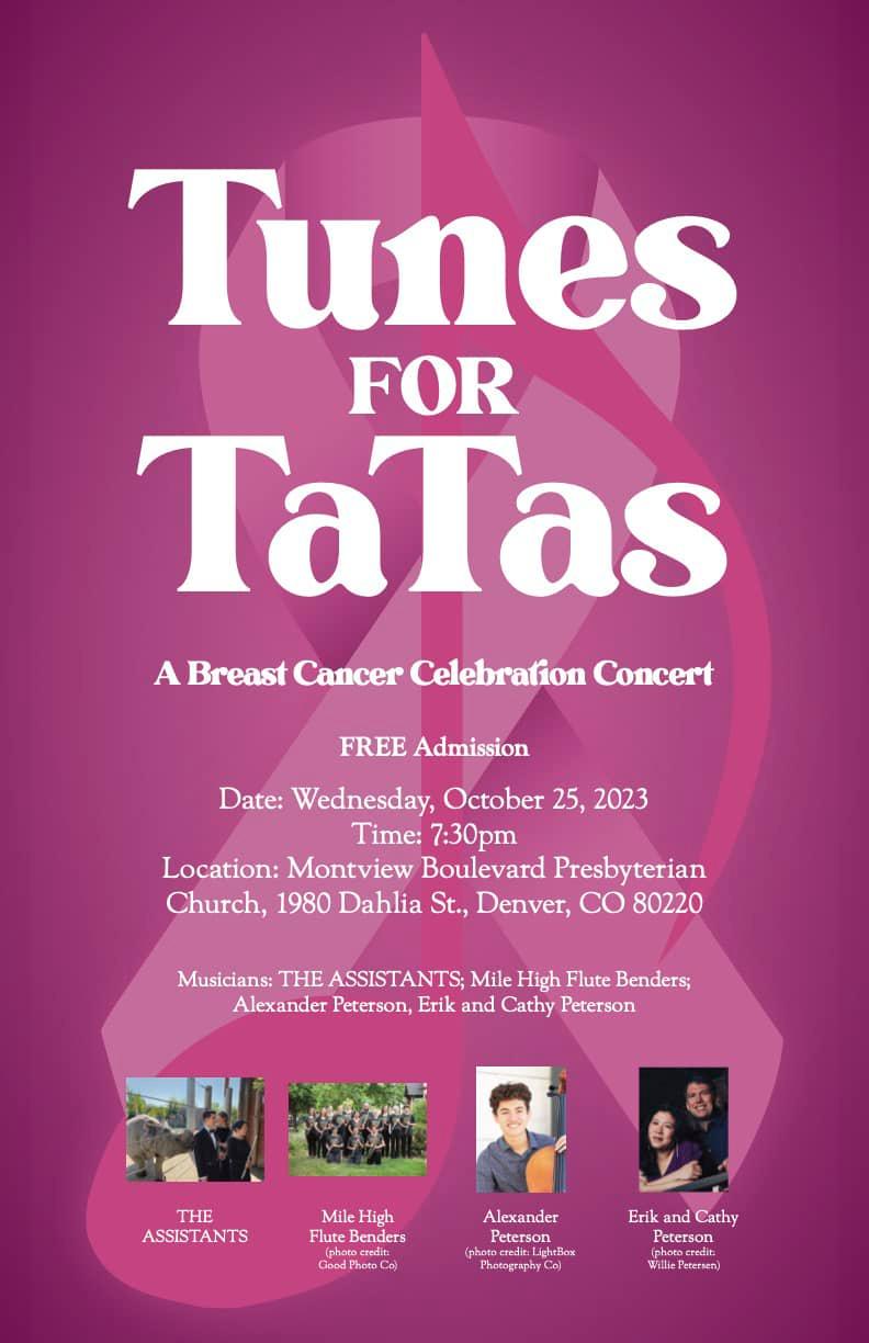 Tunes for Tatas - event flyer